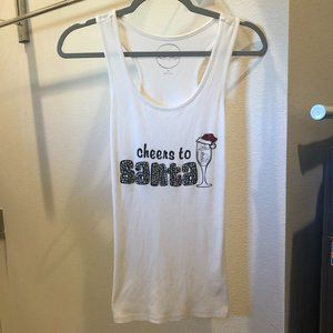 INC Cheers To Santa Tank Top Size M
